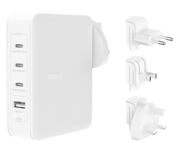 BELKIN ŁADOWARKA 140W 4-PORT GAN, BIAŁA WCH014BTWH - 1324177 - zdjęcie